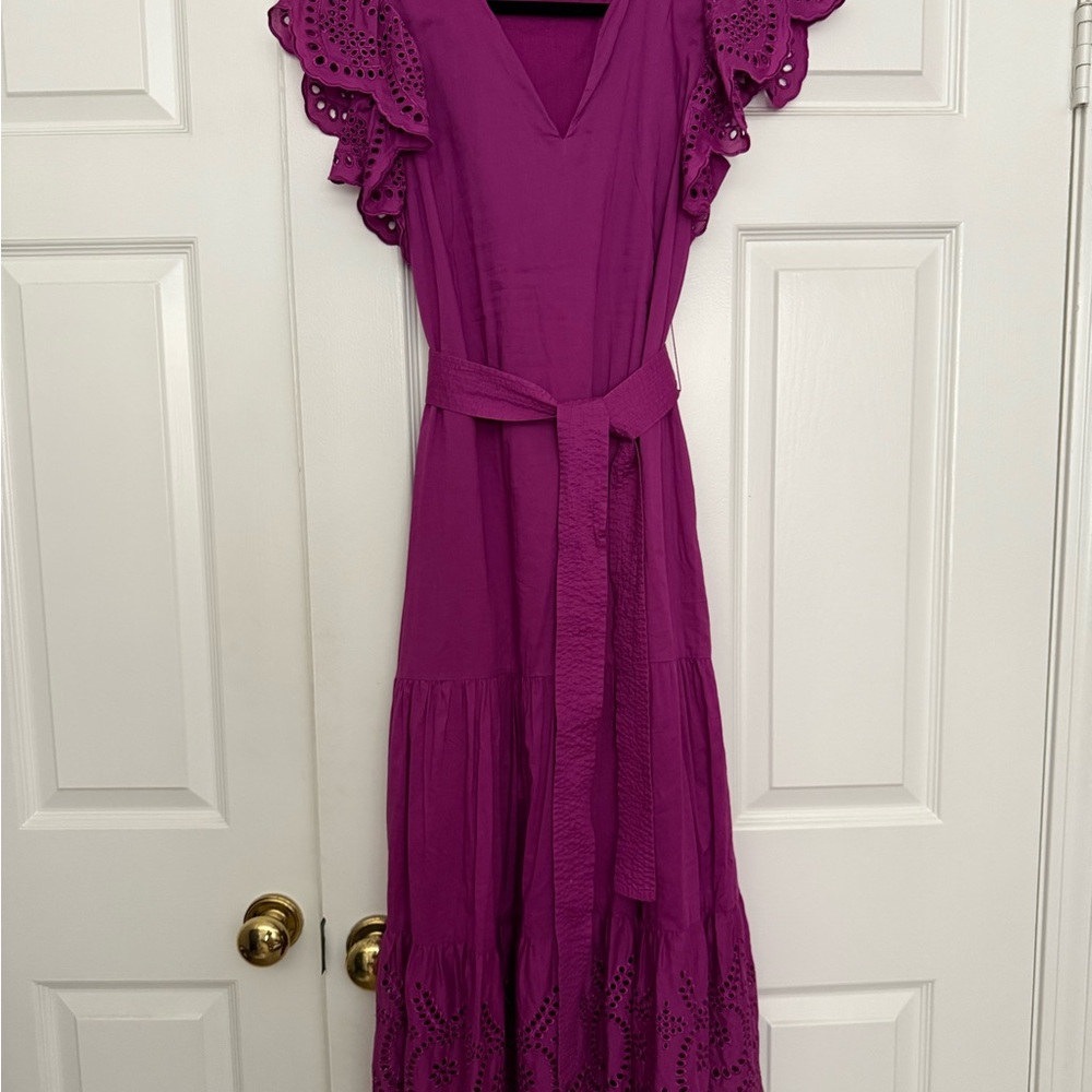 Rails Purple Maxi Dress with Eyelet Details
